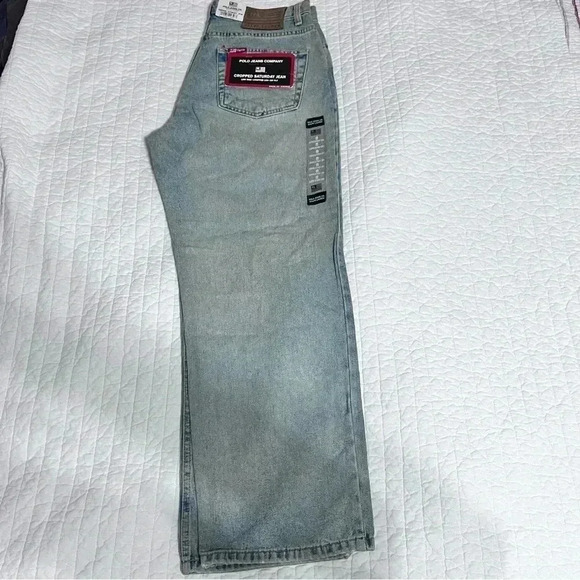 Ralph Lauren Polo Cropped Saturday Light Wash Jeans Size 8 Vintage NWT - Picture 8 of 12